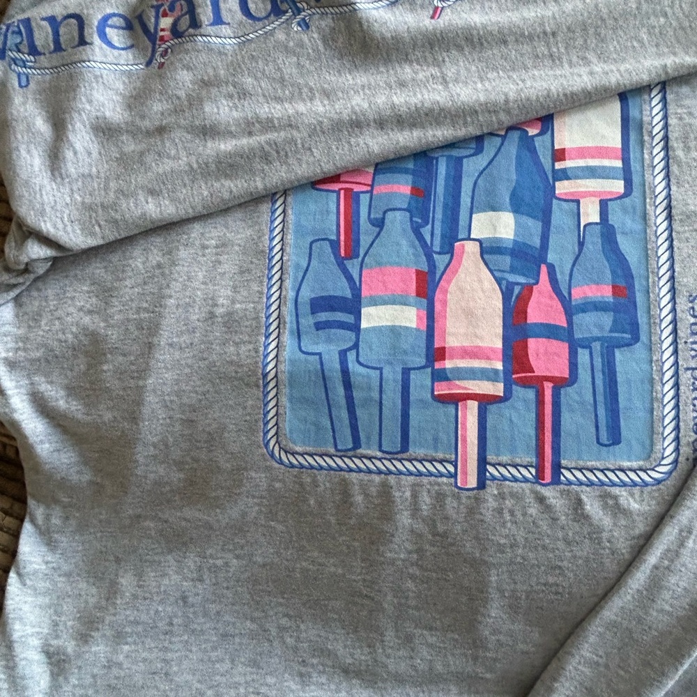 Vineyard Vines Light Gray Crewneck Tee - Picture 4 of 9